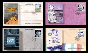 Canada Graphic Novelists (set of 4) FDC 2024