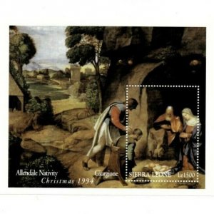 Sierra Leone 1994 - Christmas, Nativity Art - Souvenir Sheet - Scott 1760 - MNH