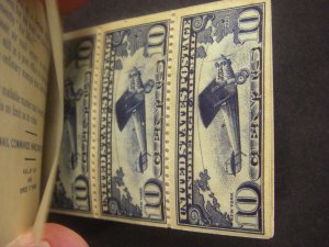 BKC1, Scott C10a, 10c Spirit of St. Louis, Complete Booklet, MNH Beauty