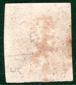 GB PENNY BLACK 1840 QV SG.2 1d Plate 5 (AD) *STATE 1* Red MX Cat £525 REDG34