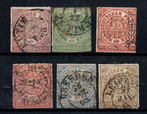 North German Confedertion 1-6 Used