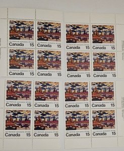 Canada 1973 J.E.H. MacDonald M/S Plate Blocks MNH