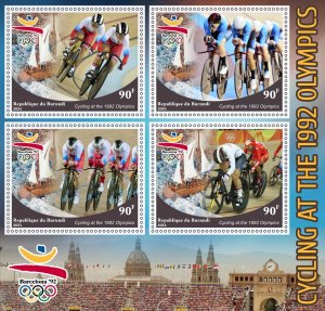 Stamps.Olympic Games 1992 Cycling 2024 year 1+1 sheets perforated MNH **
