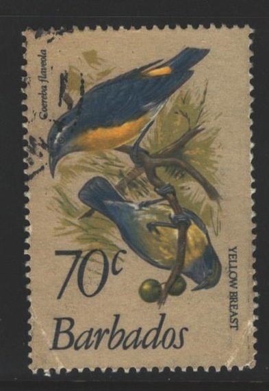 Barbados Sc#507 Used - creases lower corners