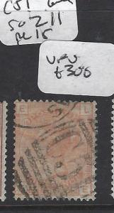 DANISH WEST INDIES (P2105B)  GB USED IN SG Z12   PL 15   C51   VFU