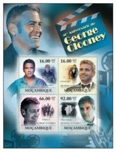 MOZAMBIQUE 2011 SHEET MNH GEORGE CLOONEY ACTOR HOLLYWOOD CINEMA