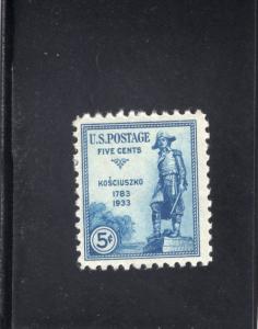 734 Koscuszko, MNH, CV $ .65