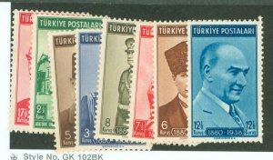 Turkey #833-40 Unused