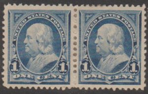 U.S. Scott #264 Franklin Stamp - Mint Pair - IND