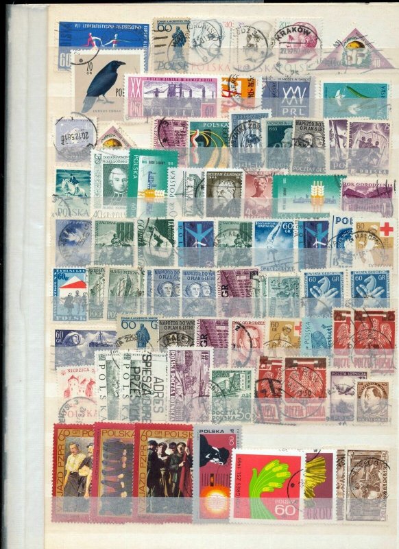 Poland Mid Period used (Appx 300 Stamps)Kul 768