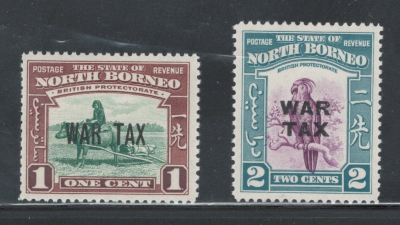 North Borneo 1941 War Tax Scott # MR1 - MR2 MH