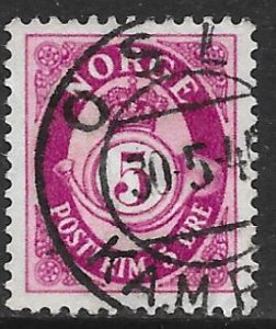 Norway 190: 5o Crown and Post Horn, used, F-VF