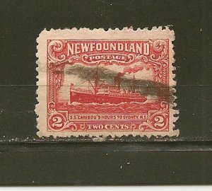 Canada Newfoundland SC#146 Steamship Caribou 2C Red Used