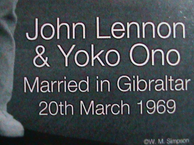 GIBRALTAR-1960- JOHN LENNON & YOKO ONO- -MNH S/S-VF-EST.$12