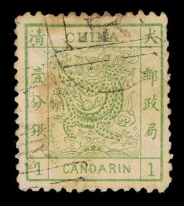 GENUINE CHINA SCOTT #4 USED PERF 12½ ON PERLURE PAPER SCV $450 - ESTATE CLOSEOUT