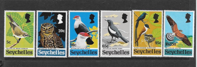 BIRDS - SEYCHELLES #299-304  MNH