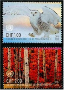 HERRICKSTAMP NEW ISSUES U.N. GENEVA Sc.# 636-37 World Environment Day 2017