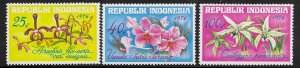 Indonesia 978-80  1976  set 3  FVF Mint -hinged