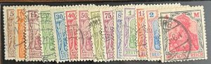 Germany, 1920, SC 118-132, Used, Complete Set