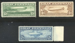 U.S. #C13-15 Mint NH VF Set - 1930 Graf Zeppelins