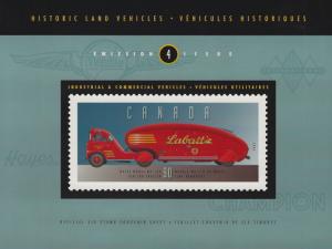 CANADA - HISTORIC LAND VEHICLES #2-#4 SOUVENIR SHEETS WITH FOLDERS MNH