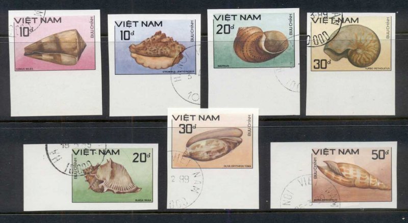 Vietnam 1988 Marine Life, Shells IMPERF CTO