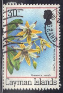 CAYMAN ISLANDS  SC #457  **USED** 30c 1980 FLOWERS   SEE SCAN