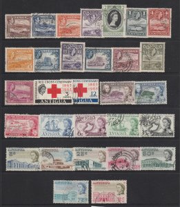 Antigua a small used collection KGVI & early QE2