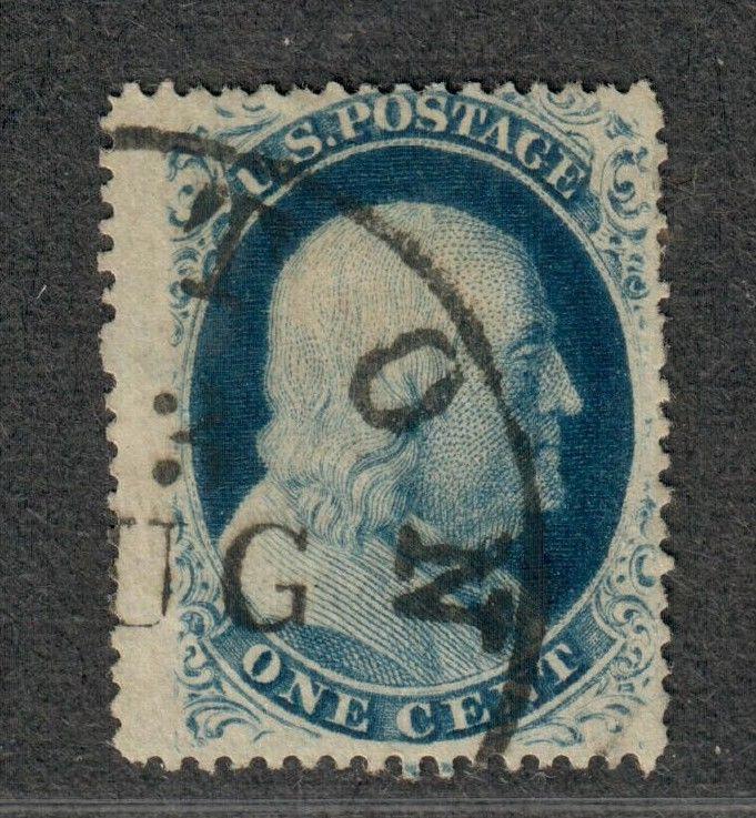 US Sc#24 Used/F-VF, Type Va Plate 5, Doporto Cert., Thin, Cv. $300