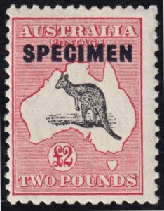 Australia Scott 129 Specimen (1934) Mint NH F-VF M
