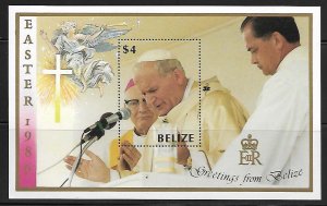 Belize 808 Pope John Paul II Mint NH