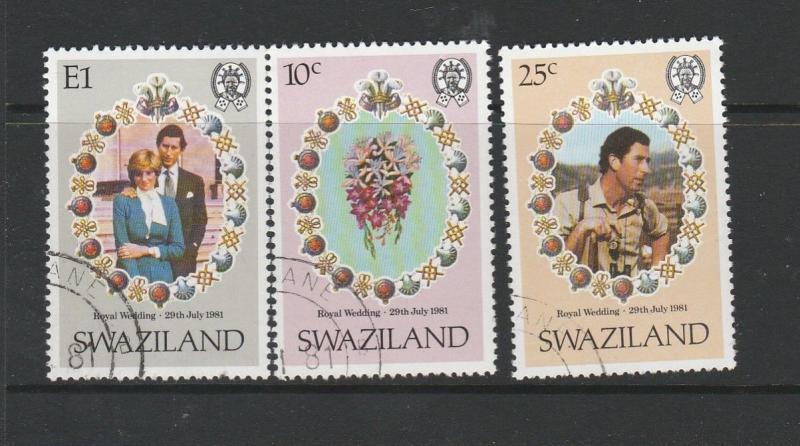 Clearance Swaziland 1981 Royal wedding 13 sets VFU/CTO First day SG 376/8, Cat 9