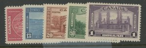 Canada #241-245 Unused Single (Complete Set)