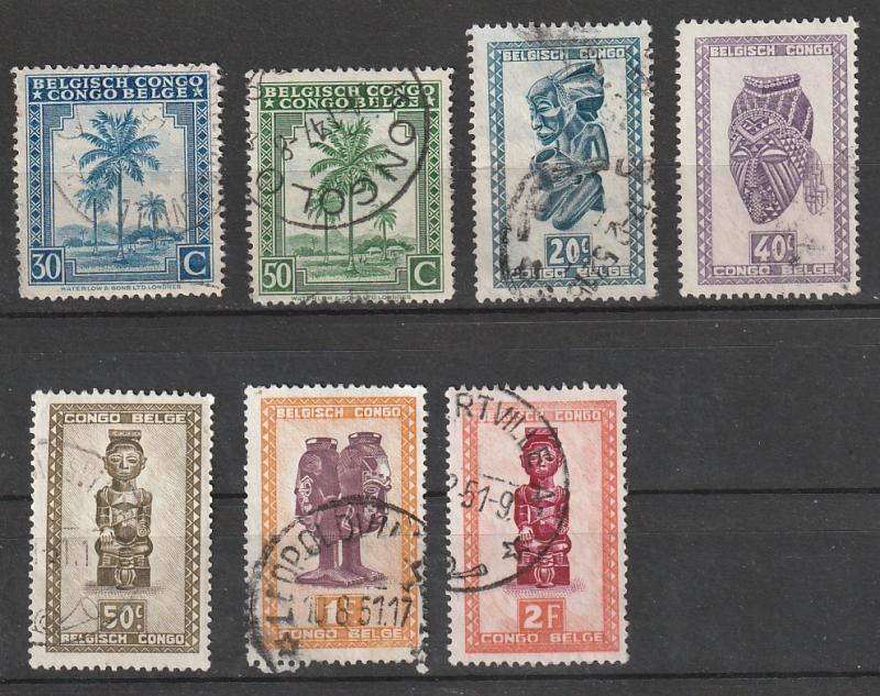 #211,212,233,235-6,239-244 Belgium Congo Used