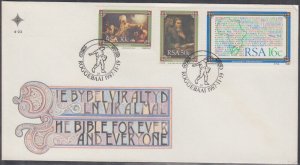 SOUTH AFRICA #702-4 FDC SET of 3 BIBLE ISSUE