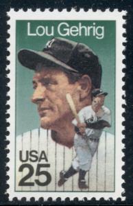 #2417 25¢ LOU GEHRIG LOT OF 400 MINT STAMPS, SPICE UP YOUR MAILINGS!