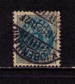 DENMARK Sc# 42c USED F Small Numeral & Crown 