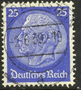 GERMANY 1933-35 25pf HINDENBURG Portrait Issue Sc 425 VFU