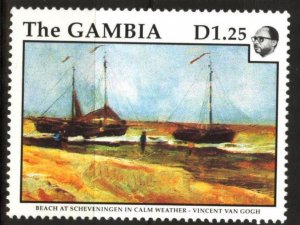 Gambia 1991 Art Paintings Vincent Van Gogh Ships MNH