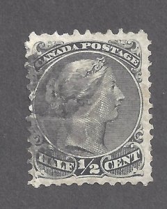 Canada  #21vii USED 1/2c GREYISH LARGE QUEEN BOTHWELL PAPER BS26817