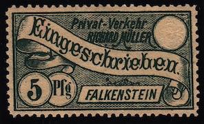German 19th C. Local Post, Falkenstein109a, unused, CV 10.00, See Description