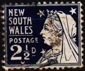 New South Wales. 1892 2 1/2d S.G.303 Fine Used