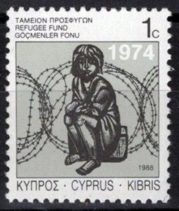 ZAYIX Cyprus RA5 MNH Postal Tax Inscribed 1988 Child & Barbed Wire 090522-S27