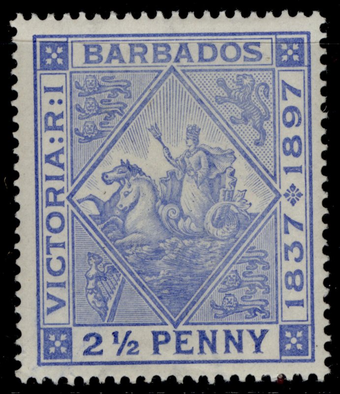 BARBADOS QV SG119, 2½d ultramarine, M MINT. Cat £18.