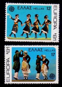 Greece  #1386-1387  MNH  1981 Europa  dances