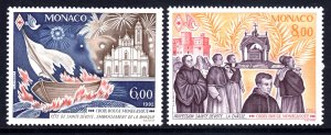 Monaco 1992 Red Cross Complete Mint MNH Set SC 1836-1837