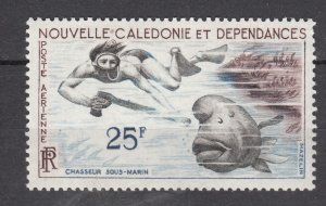 J43522 JL Stamps 1962 new caledonia part of set mnh #c31 skin diver