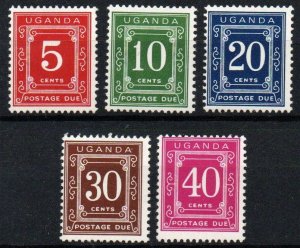 Uganda Sc #J1-J5 MNH