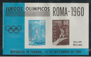 PANAMA Sc C237a NH SOUVENIR SHEET OF 1960 - OLYMPICS