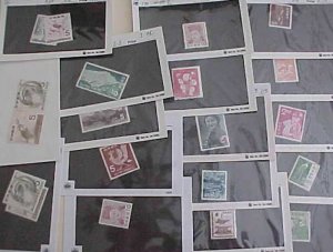 JAPAN STAMP 19 DIFF. #511/614  MINT LIGHT HINGED cat.$86.00  